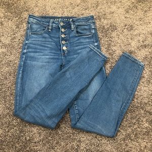 ae super high rise jeggings